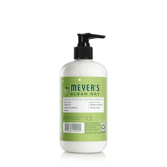 Close-up of the Iowa Pine label on Mrs. Meyer's hand lotion with garden-fresh scent
