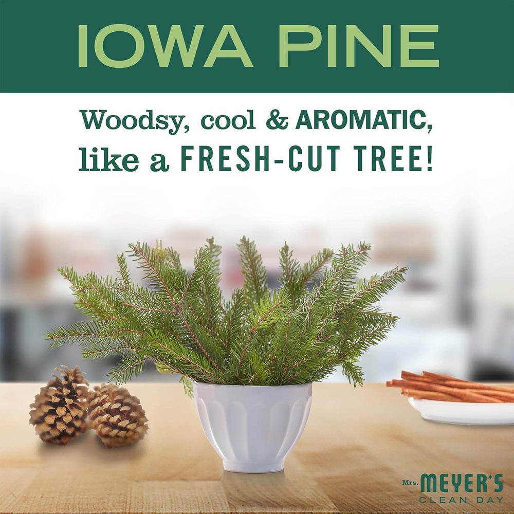 Mrs. Meyer's Clean Day 3-pack packaging with Iowa Pine scent