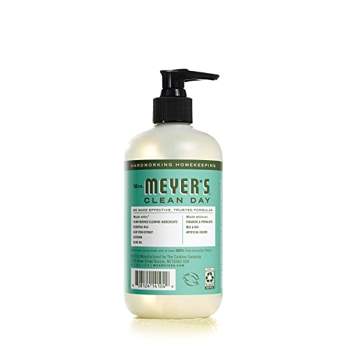 Mrs. Meyer's Basil soap pump in action for hands