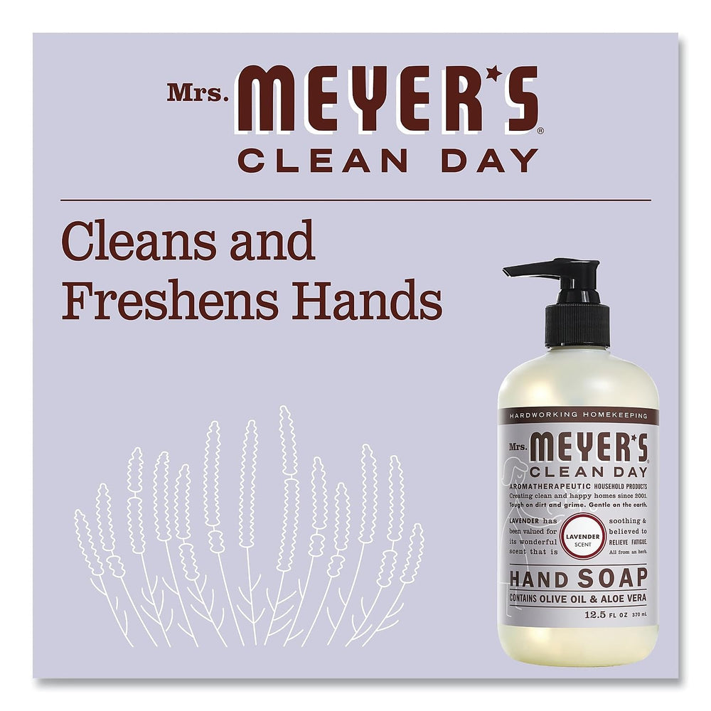 Mrs. Meyer's Clean Day Lavender hand soap in a kitchen scene suggesting fresh hands