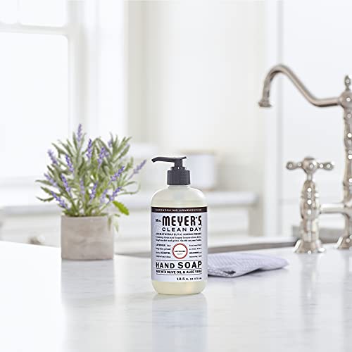 Mrs. Meyer's Clean Day Lavender label closeup highlighting natural ingredients