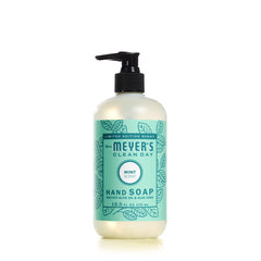 Mrs. Meyer's Clean Day Mint bottle-front highlighting refreshing scent for busy hands.