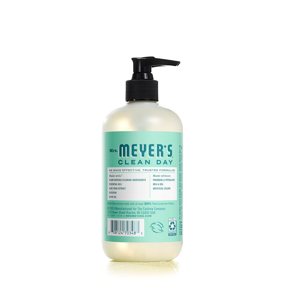 Mrs. Meyer's Mint foam texture image suggests mild lather for daily use.
