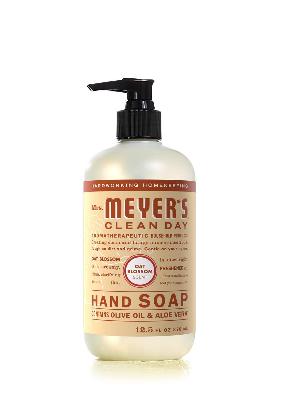 Mrs. Meyer’s Clean Day Plumberry hand soap with fruity scent and care