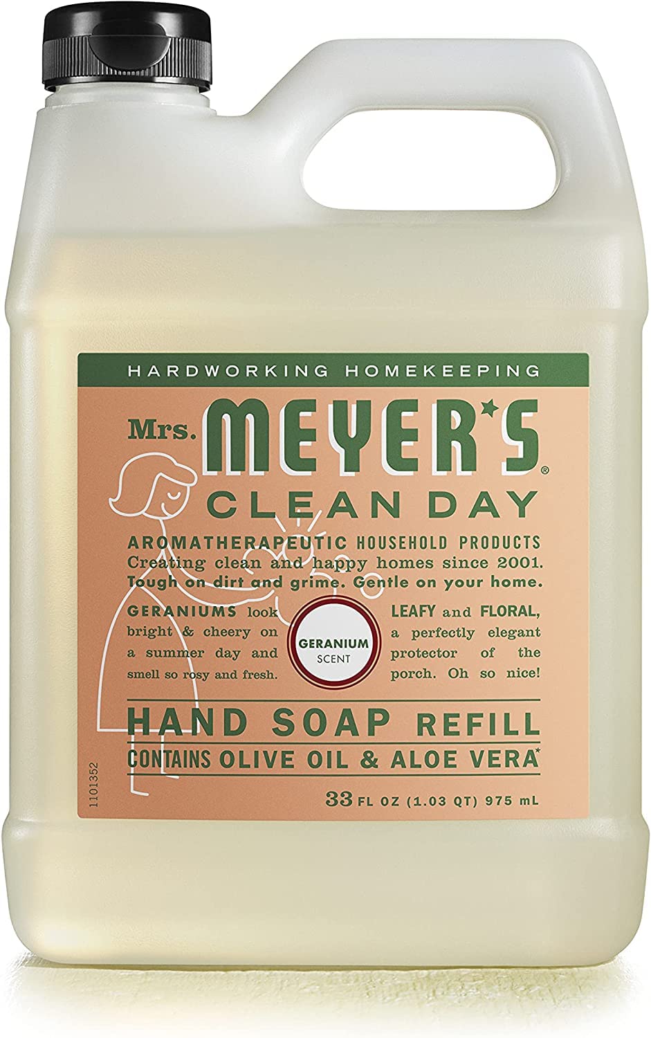 Essential oils deliver a bright geranium scent during handwashing