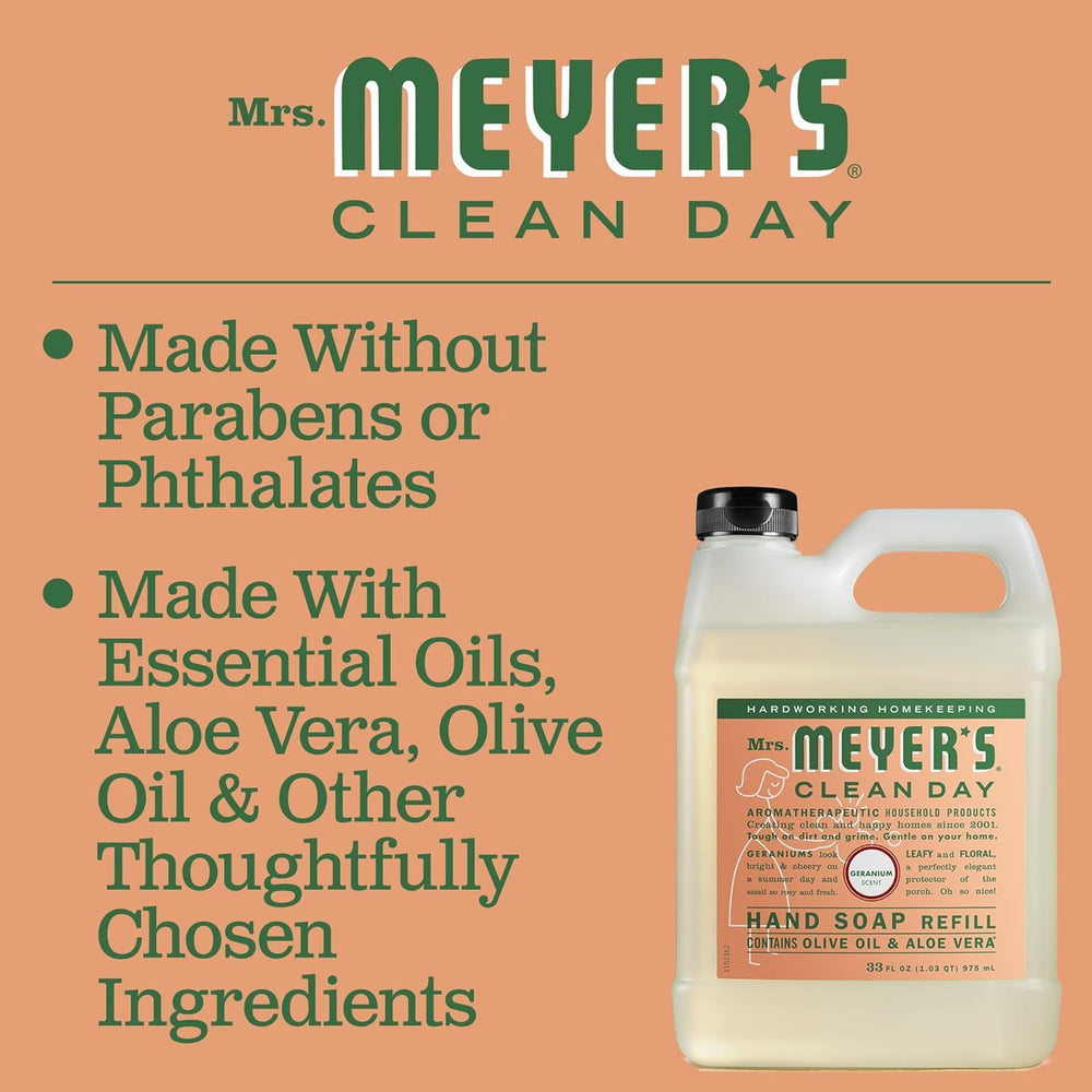 Mrs. Meyer's Clean Day label close-up noting cruelty-free Leaping Bunny status.