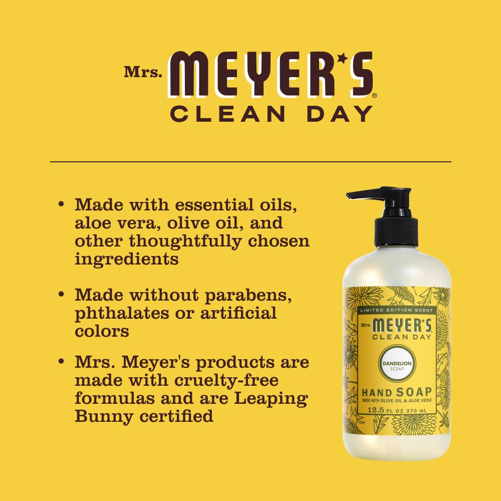 Mrs. Meyer's Clean Day Holiday Hand Soap Set foamy lather showcases festive scents for home use