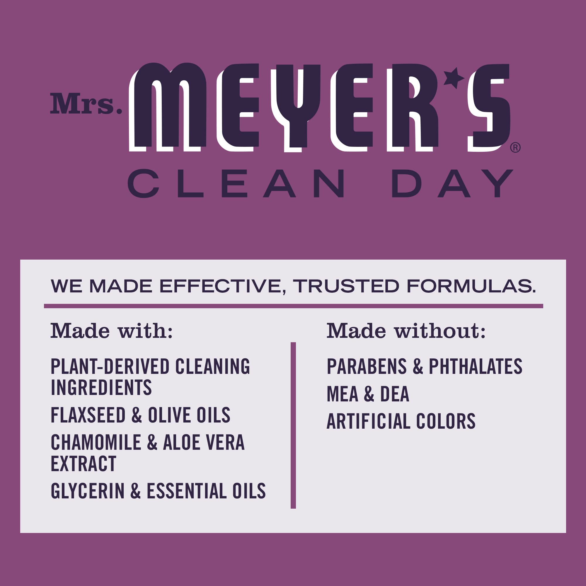 Mrs. Meyer's Leaping Bunny certification signals cruelty-free skincare