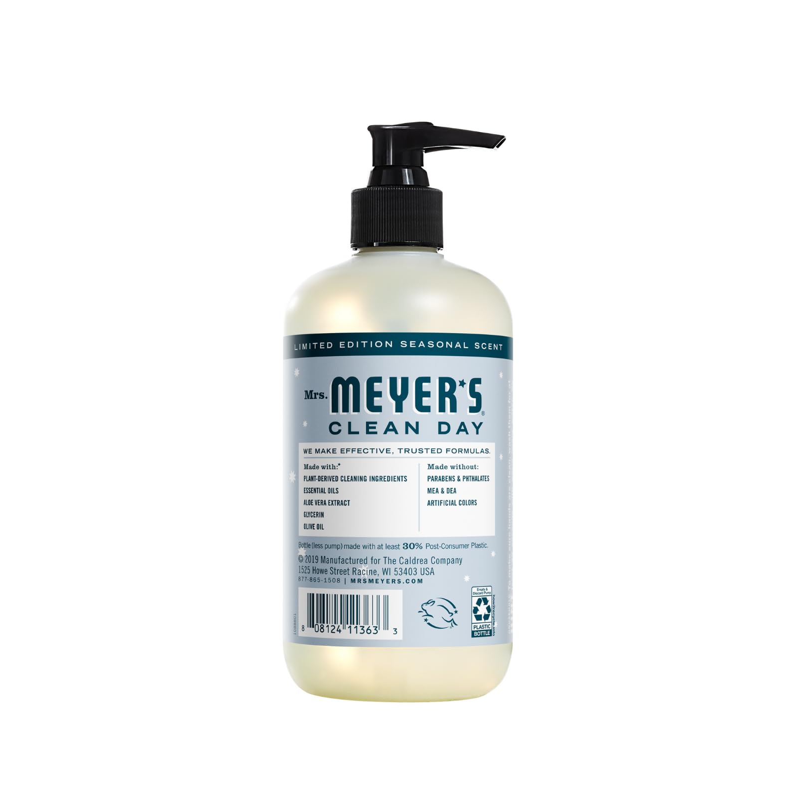 Mrs. Meyer's Clean Day Snowdrop giftable packaging highlights thoughtful gifting option.