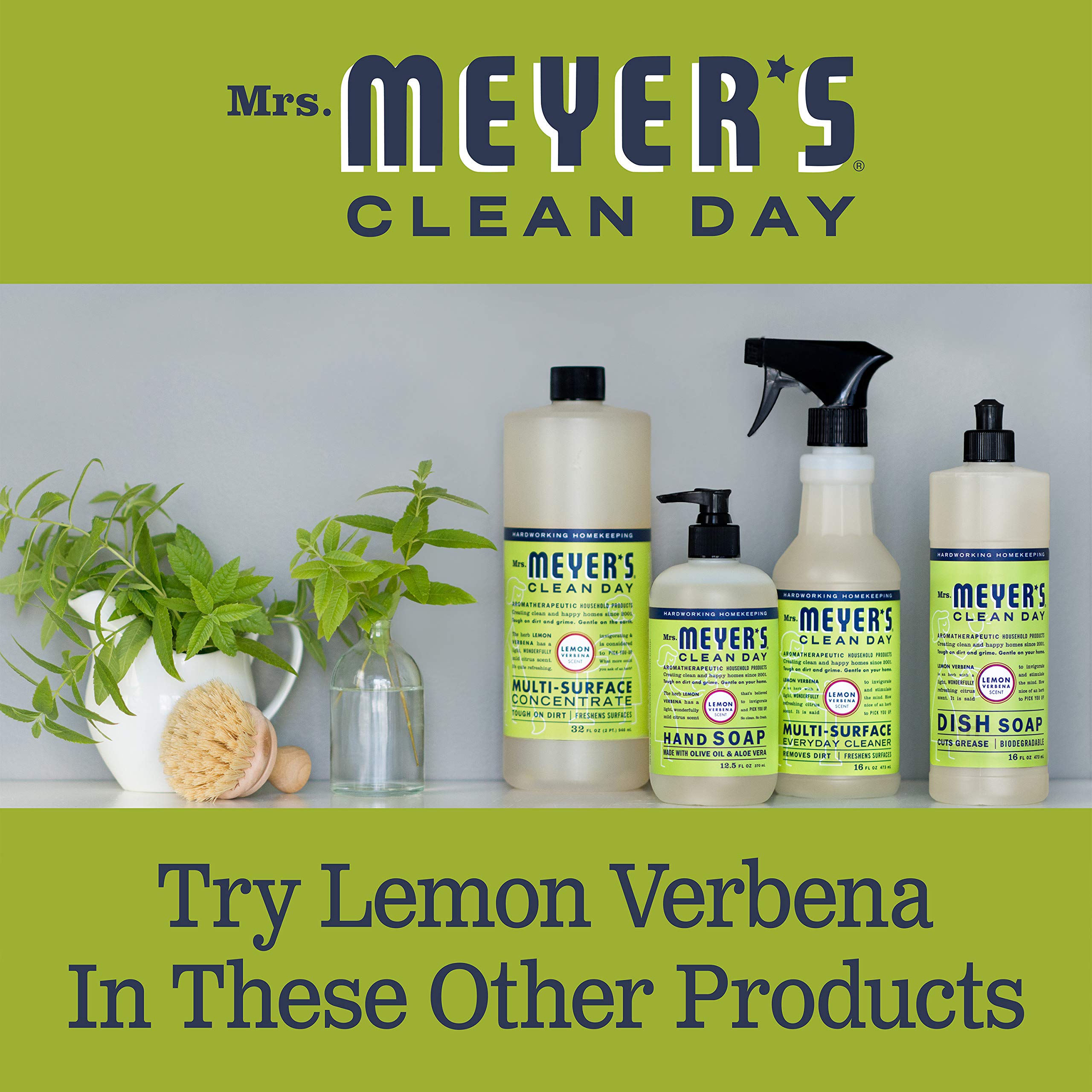 Mrs. Meyer's packaging-efficient design keeps kitchen organized and scent-ready