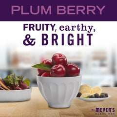 Olive oil and aloe vera listed among Mrs. Meyer's Plum Berry hand soap ingredients.