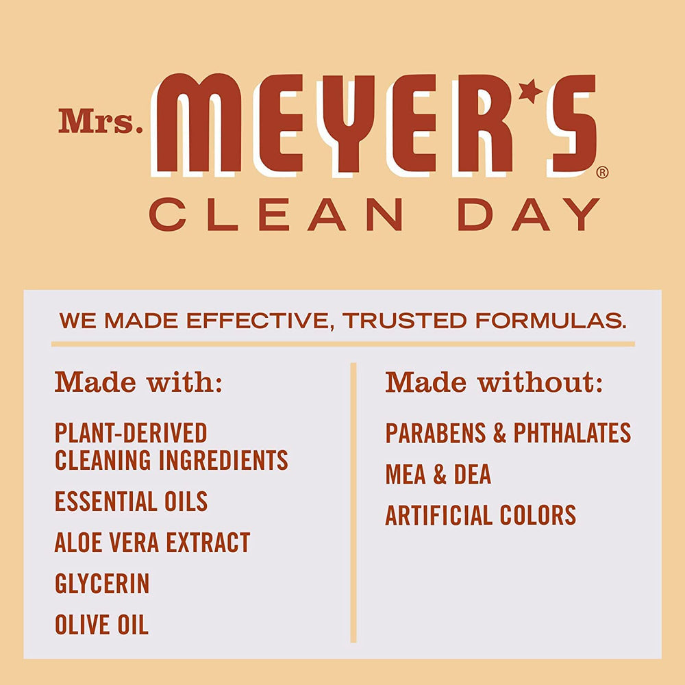 Mrs. Meyer's cruelty-free badge signals animal-friendly formula
