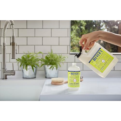 Mrs. Meyer's cruelty-free logo on packaging signaling Leaping Bunny certification.