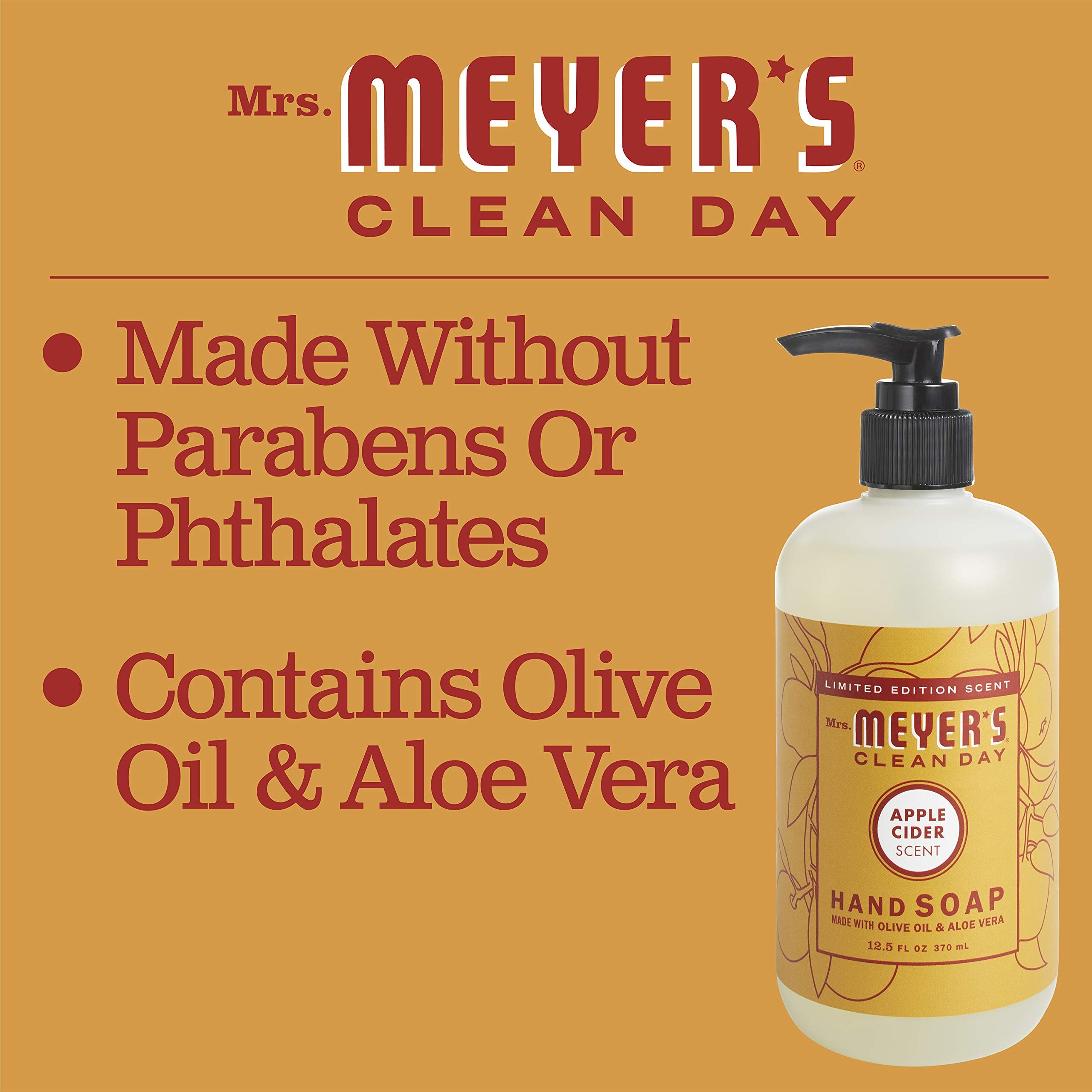 Mrs. Meyer's hand soap on kitchen counter ready for quick handwashing after cooking.