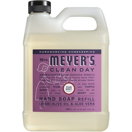 Mrs. Meyer's hand soap trio label showing plant-based formula and cruelty-free ethics