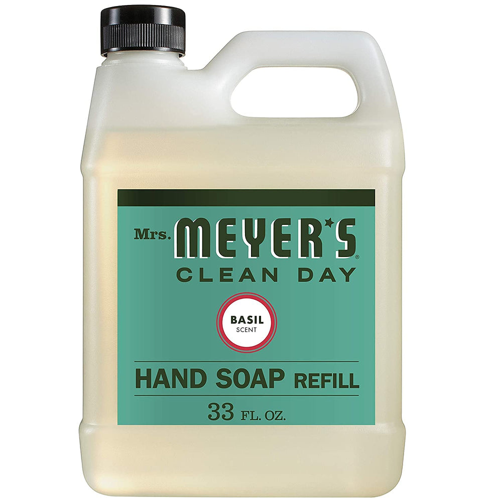 Mrs. Meyer's Leaping Bunny cruelty-free badge on packaging signals ethical cleaning