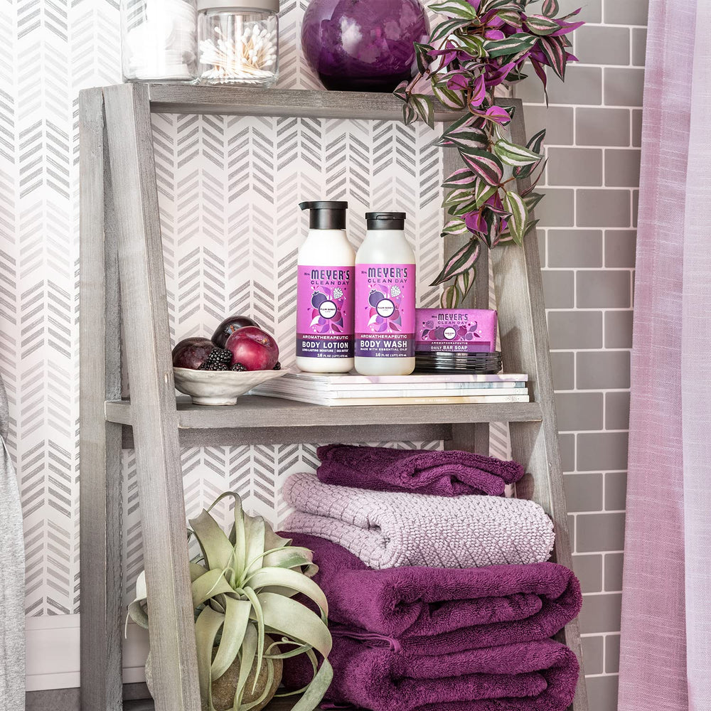 Close-up of Plum Berry fragrance evoking garden scents during shower