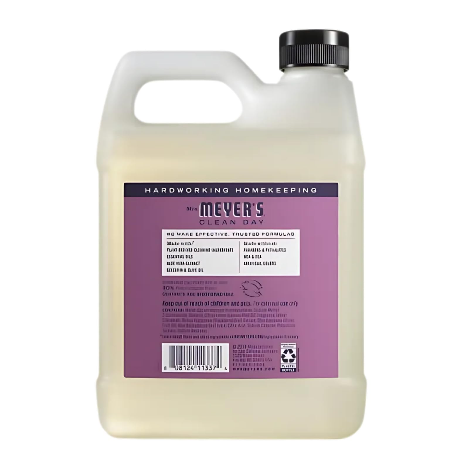 Mrs. Meyer's Plumberry bottle pump offers a refreshing cleanse with a fruity hint