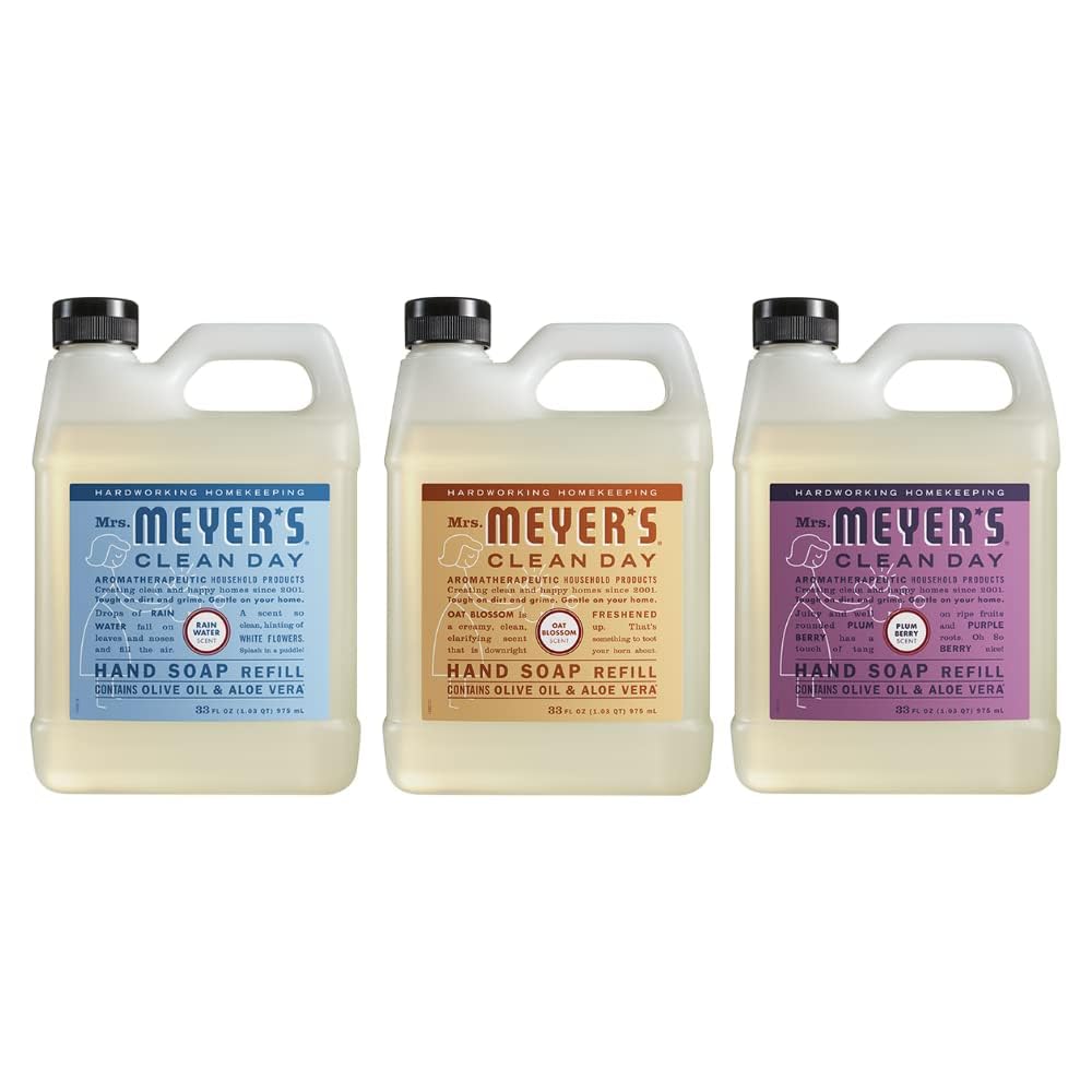Mrs. Meyer's Rain Water refill bottle for gentle hand washing