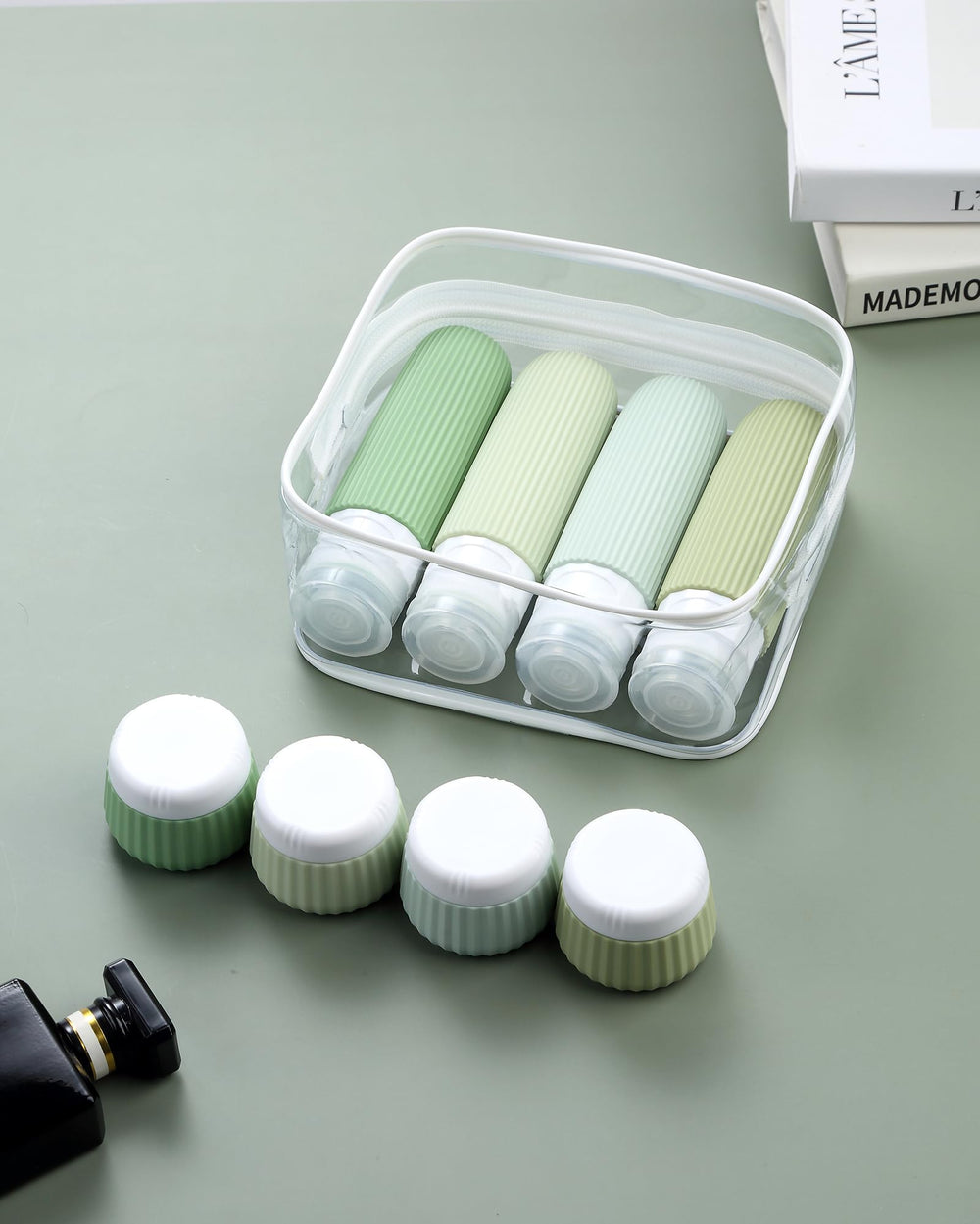 Mrsdry silicone cream jar with wide opening for easy refilling