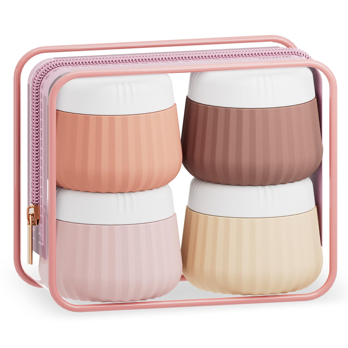 Mrsdry travel containers 4-pack in colorful jars for organized toiletries on the go