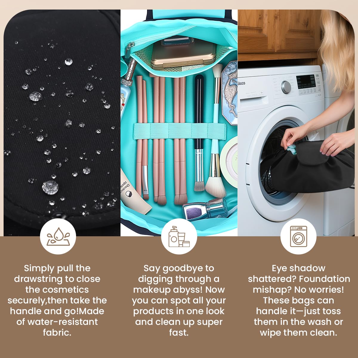 Mrsfox barrel-base design helps prevent spills during travel and packing.