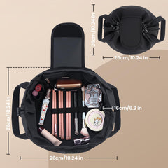 Mrsfox internal mesh pockets keep brushes and tools sorted and accessible.