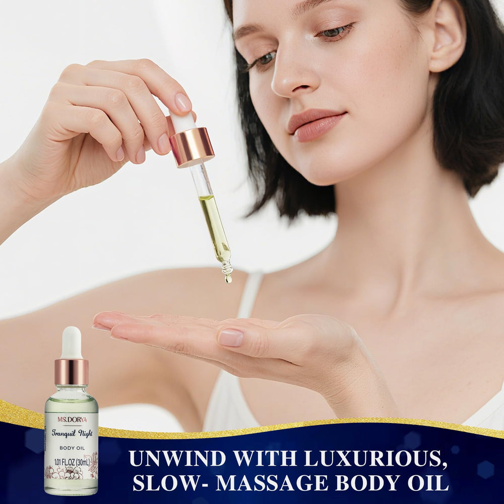 MS.DORYA nourishing body oil absorbs quickly for silky skin