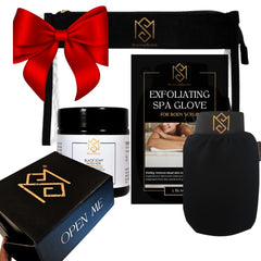 MS Exfoliating Glove Kessa Mitt closeup highlighting natural fiber exfoliation for gentle dead skin removal