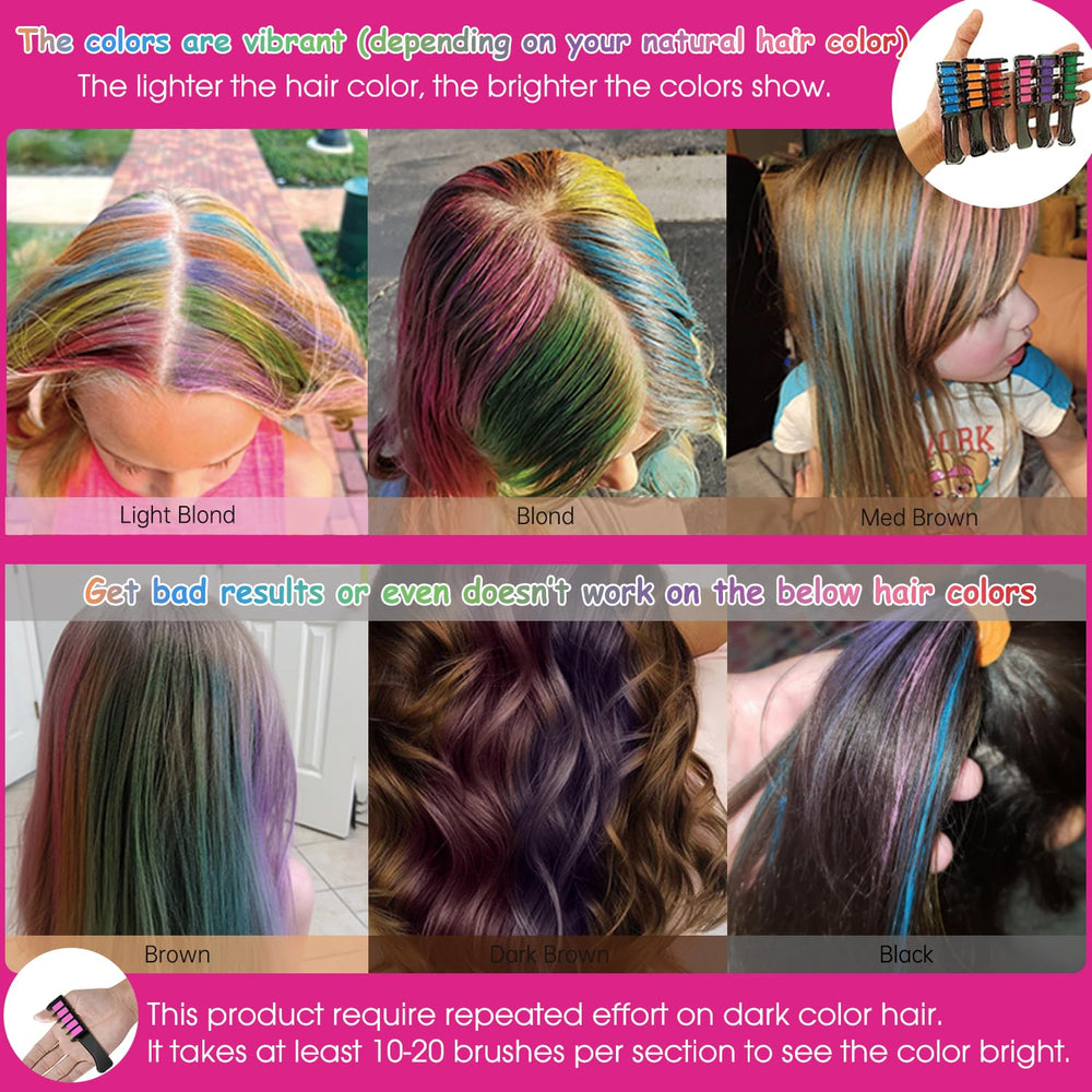 MSDADA hair chalk comb small-size design ideal for on-the-go kid styling.