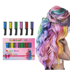 MSDADA hair chalk comb blue for playful temporary color and easy washout