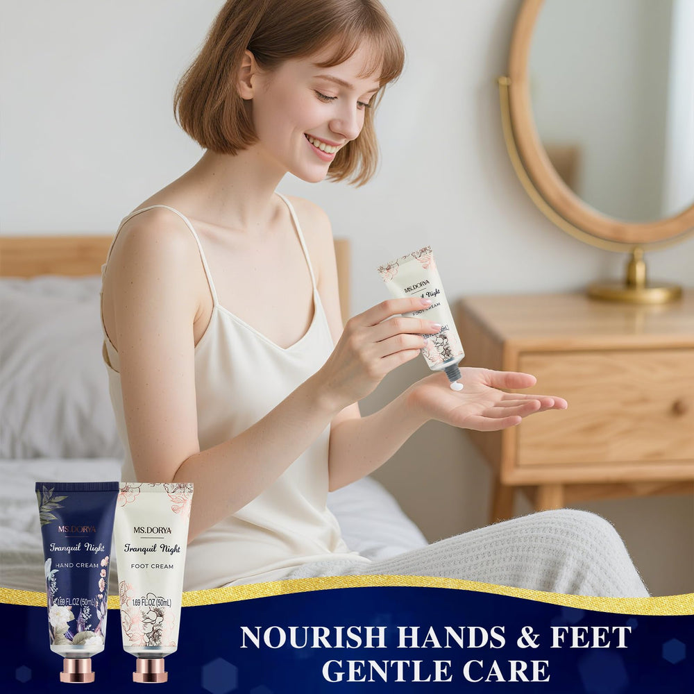MS.DORYA foot cream soothes tired feet after busy days.