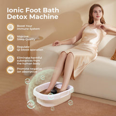 MSFOOT foot bath with two reusable arrays delivering consistent ion flow