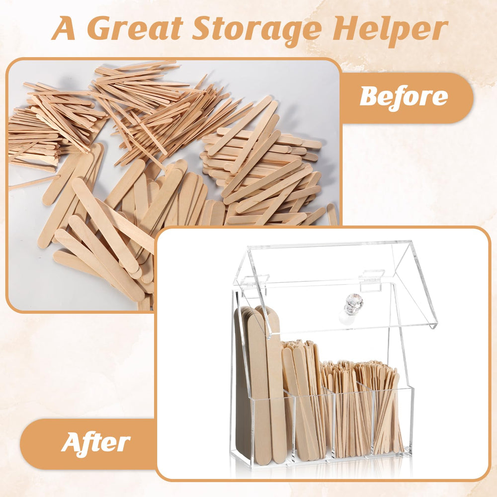 MSHUNKEJI clear acrylic organizer keeps four compartments neatly visible.