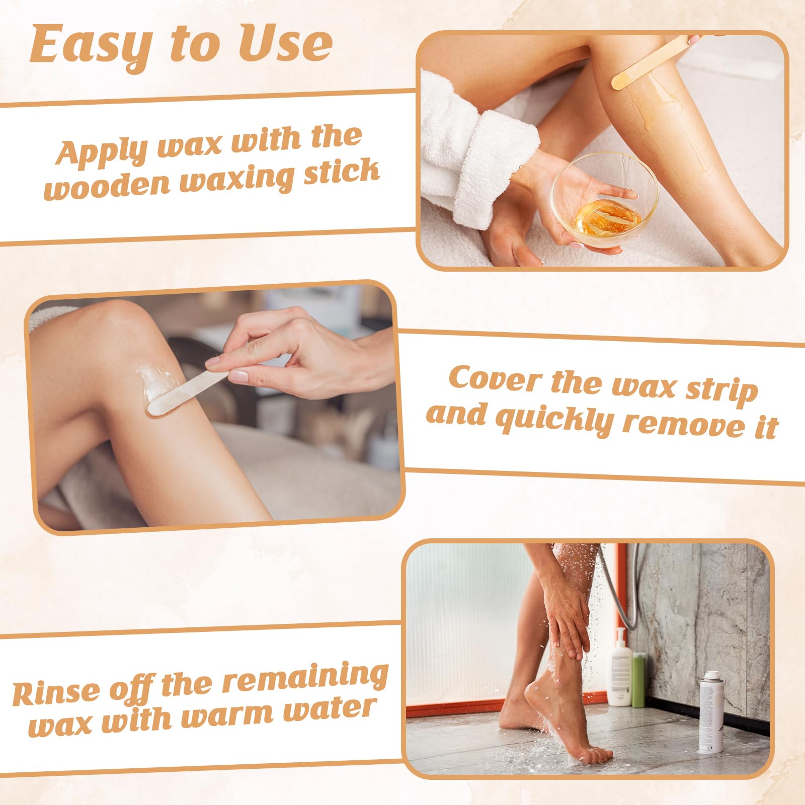 MSHUNKEJI pointed eye and lip wood applicators offer precise facial waxing control.