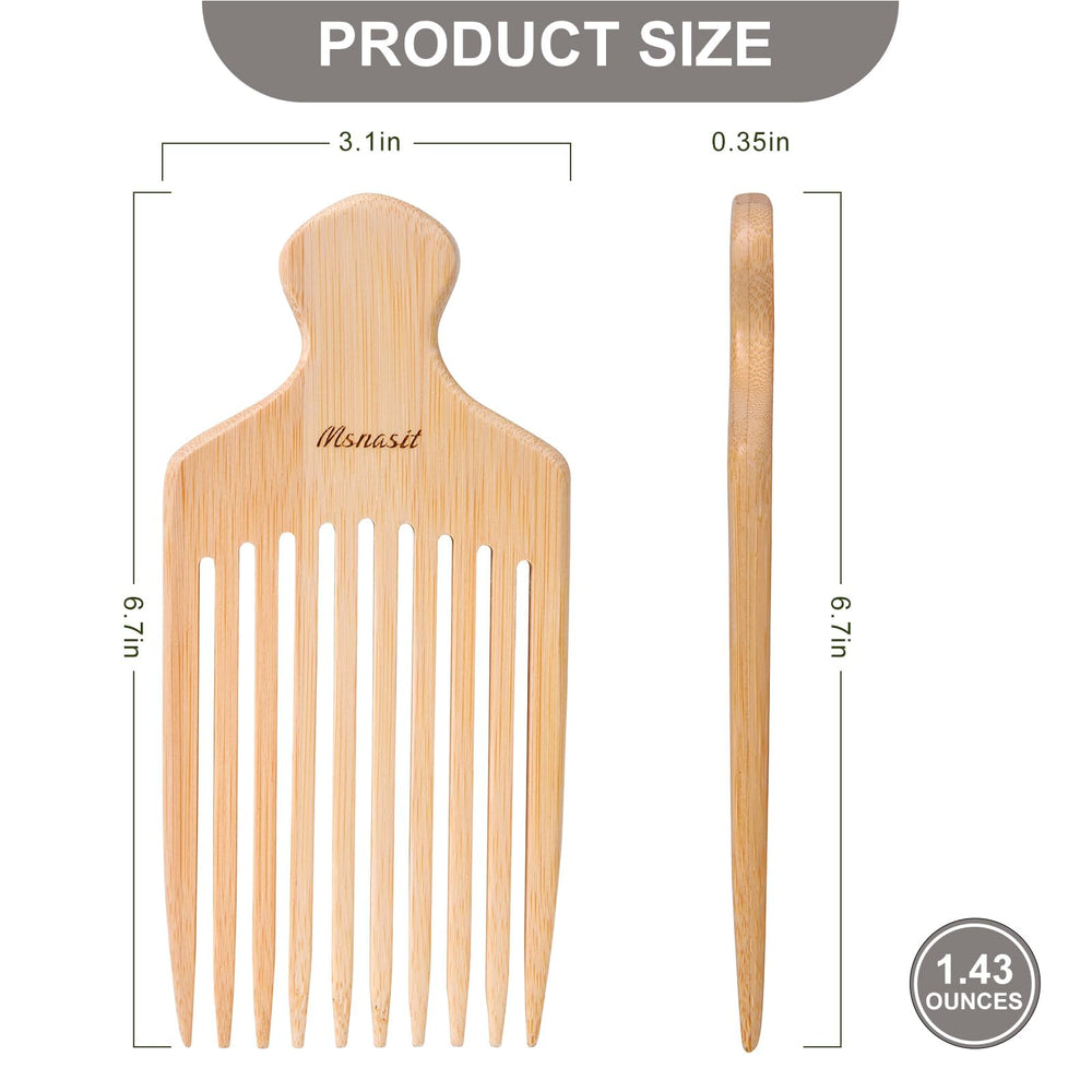 Msnasit gift-packaged bamboo hair comb signals a thoughtful present for curl lovers.
