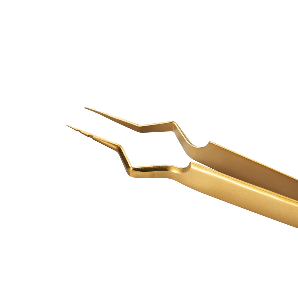 Ms.Queen isolation tweezers ergonomic grip aids comfortable all-day lash work.
