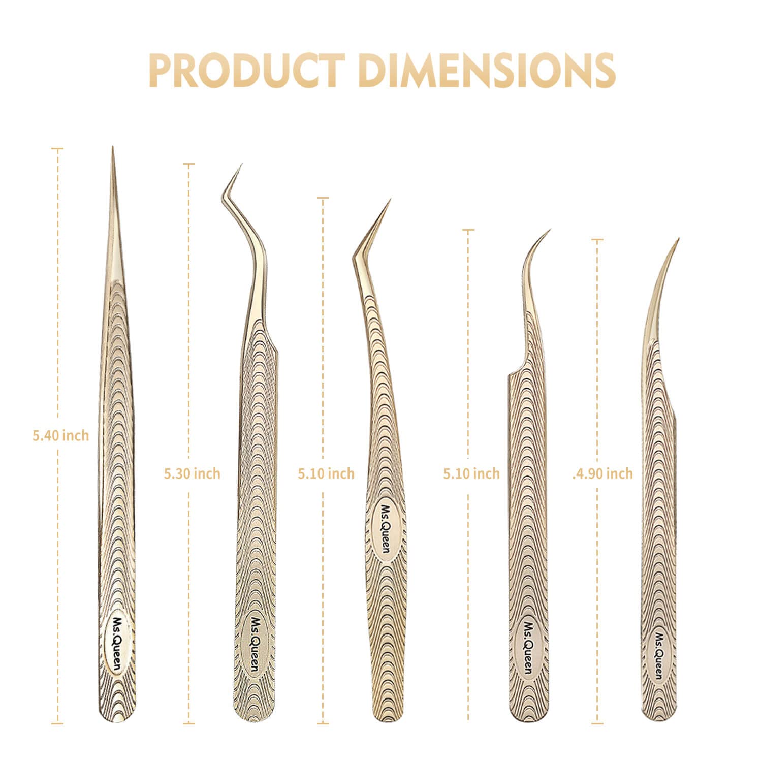 Ms.Queen lash tweezers volume-fan application for steady, accurate extensions