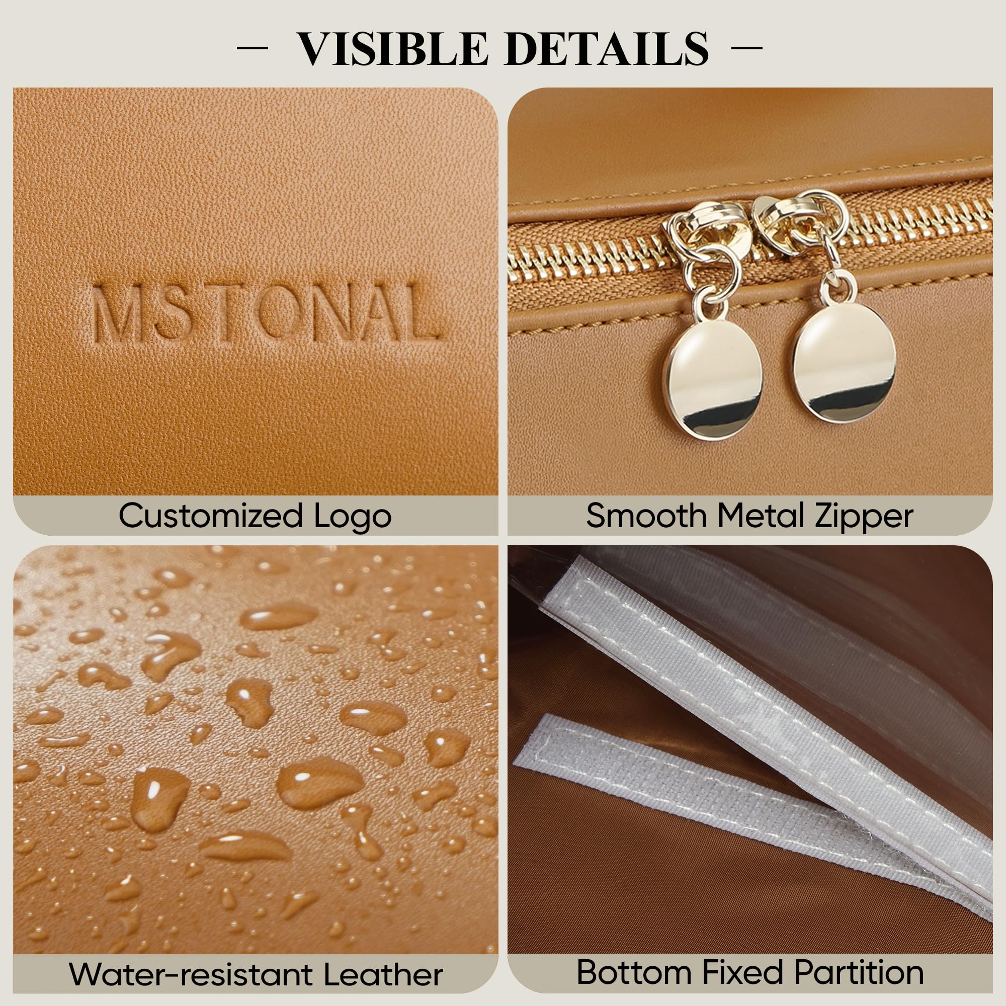 MSTONAL multi-use design supports toiletries, makeup, or as a carry-on organizer.