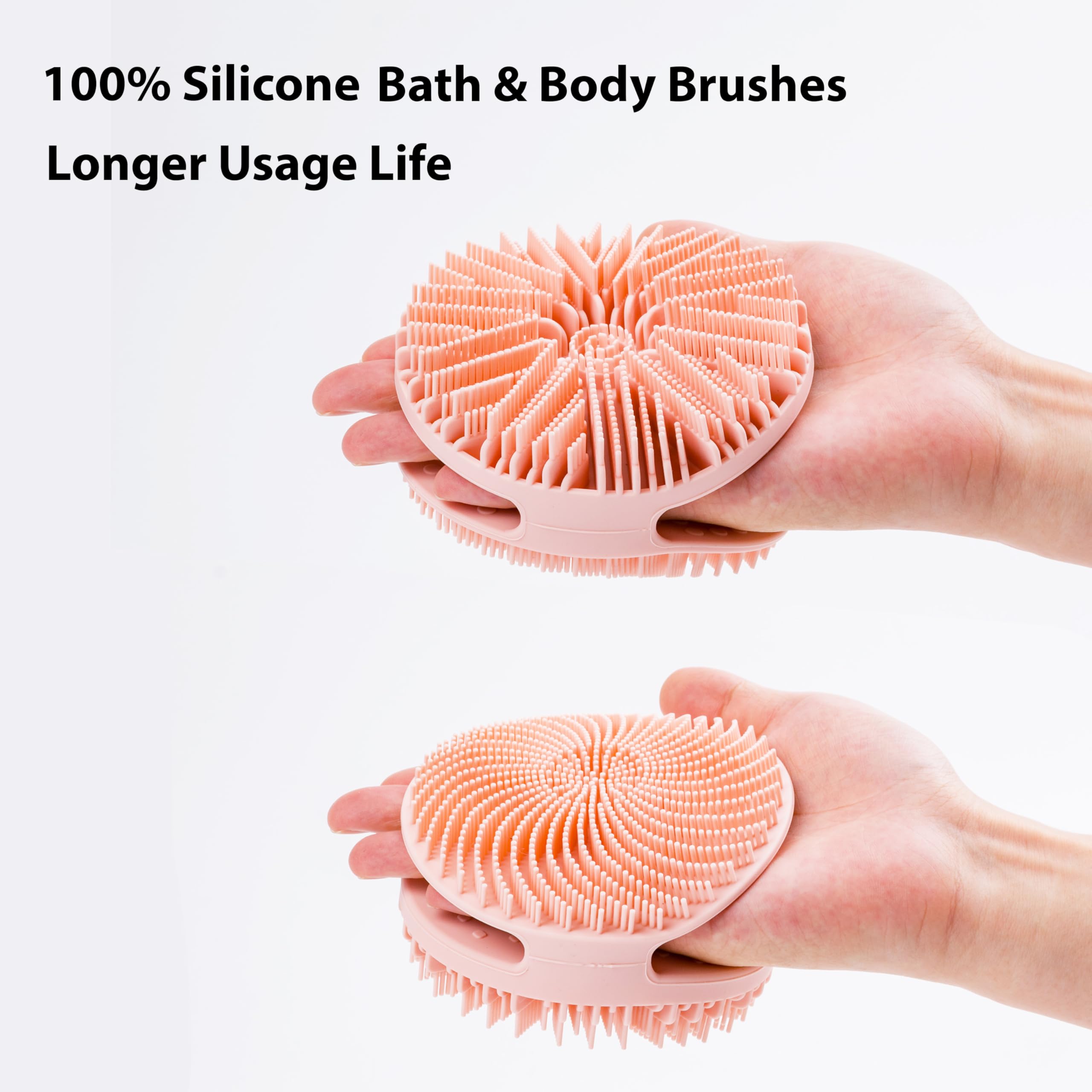 MtBoi silicone body shampoo brush with soft bristles for smooth skin.