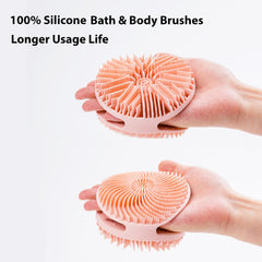 MtBoi silicone body shampoo brush with soft bristles for smooth skin.