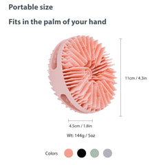 MtBoi silicone scrubber with massage bristles for scalp cleansing.