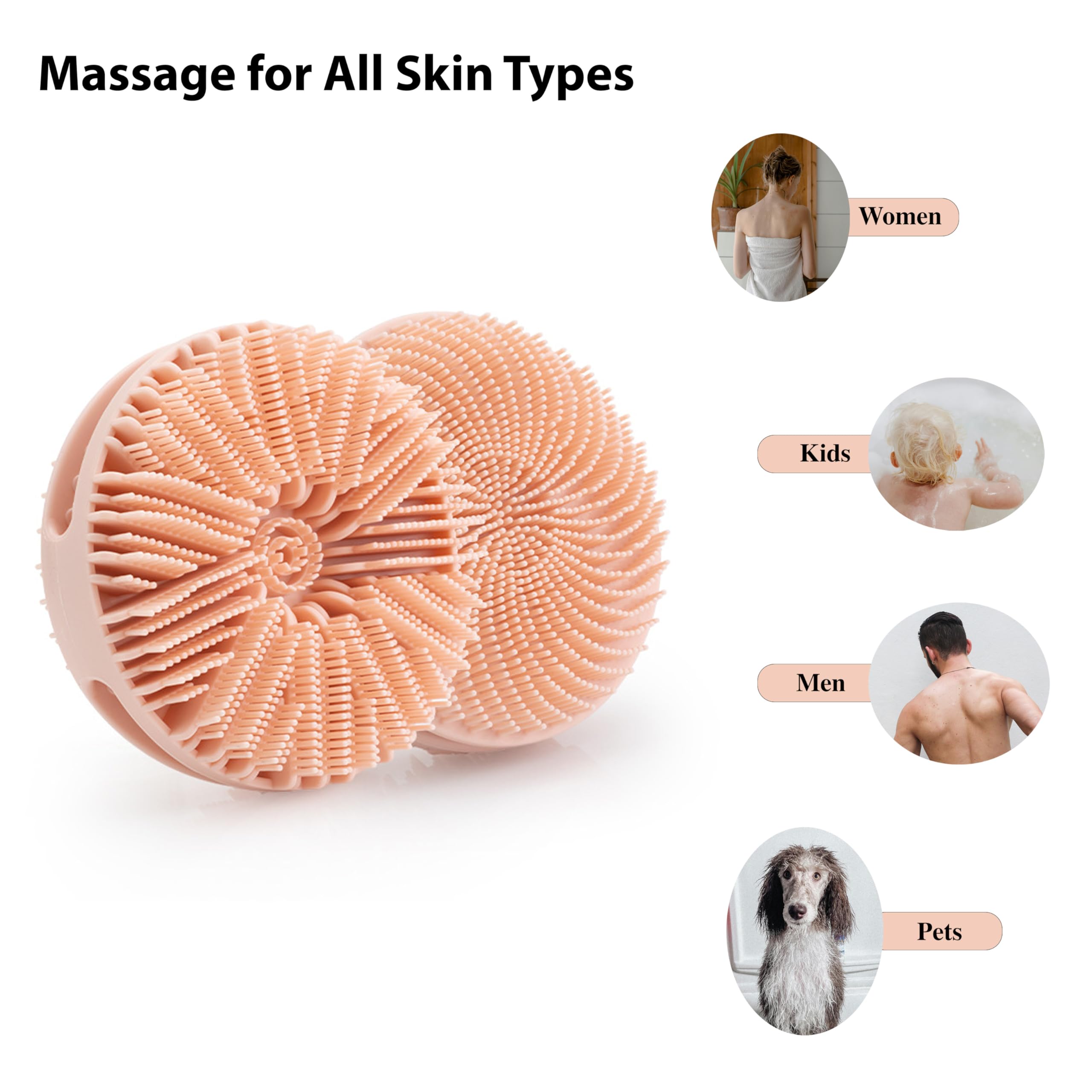 MtBoi silicone scrubber for sensitive skin using safe material.