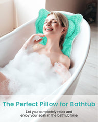 MTDLYICE bath pillow six suction cups secure in tub for stability