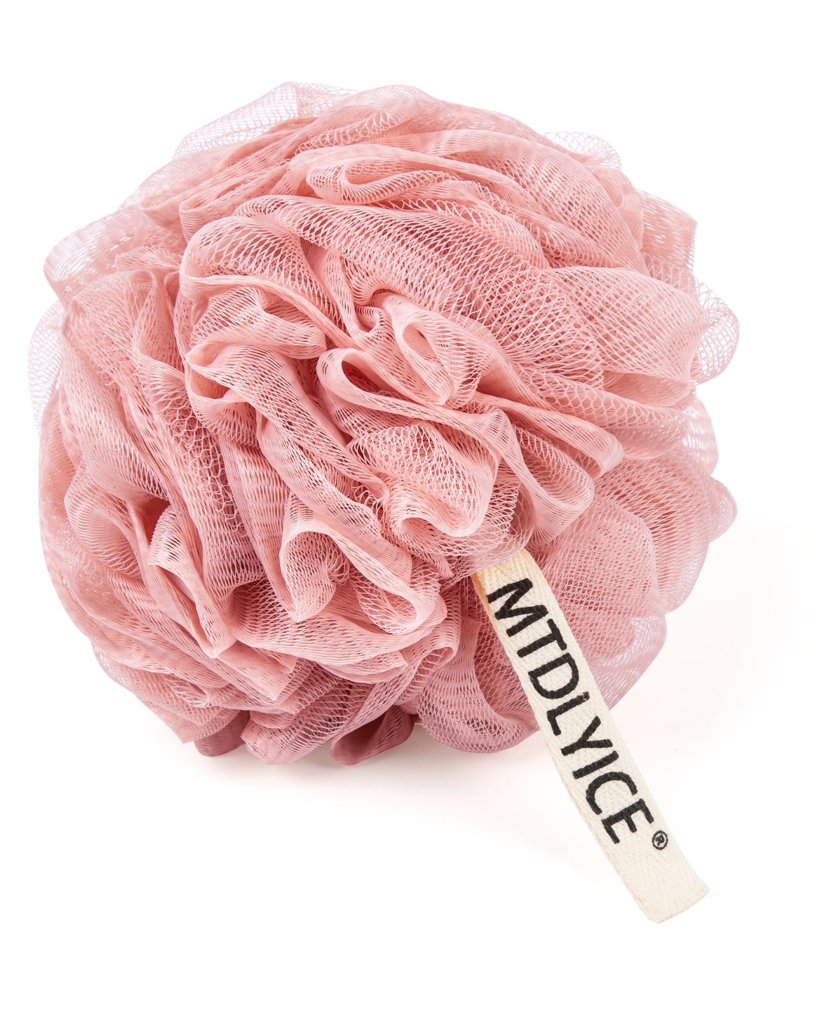 MTDLYICE loofah hanging-rope-use shows convenient drying after showers.