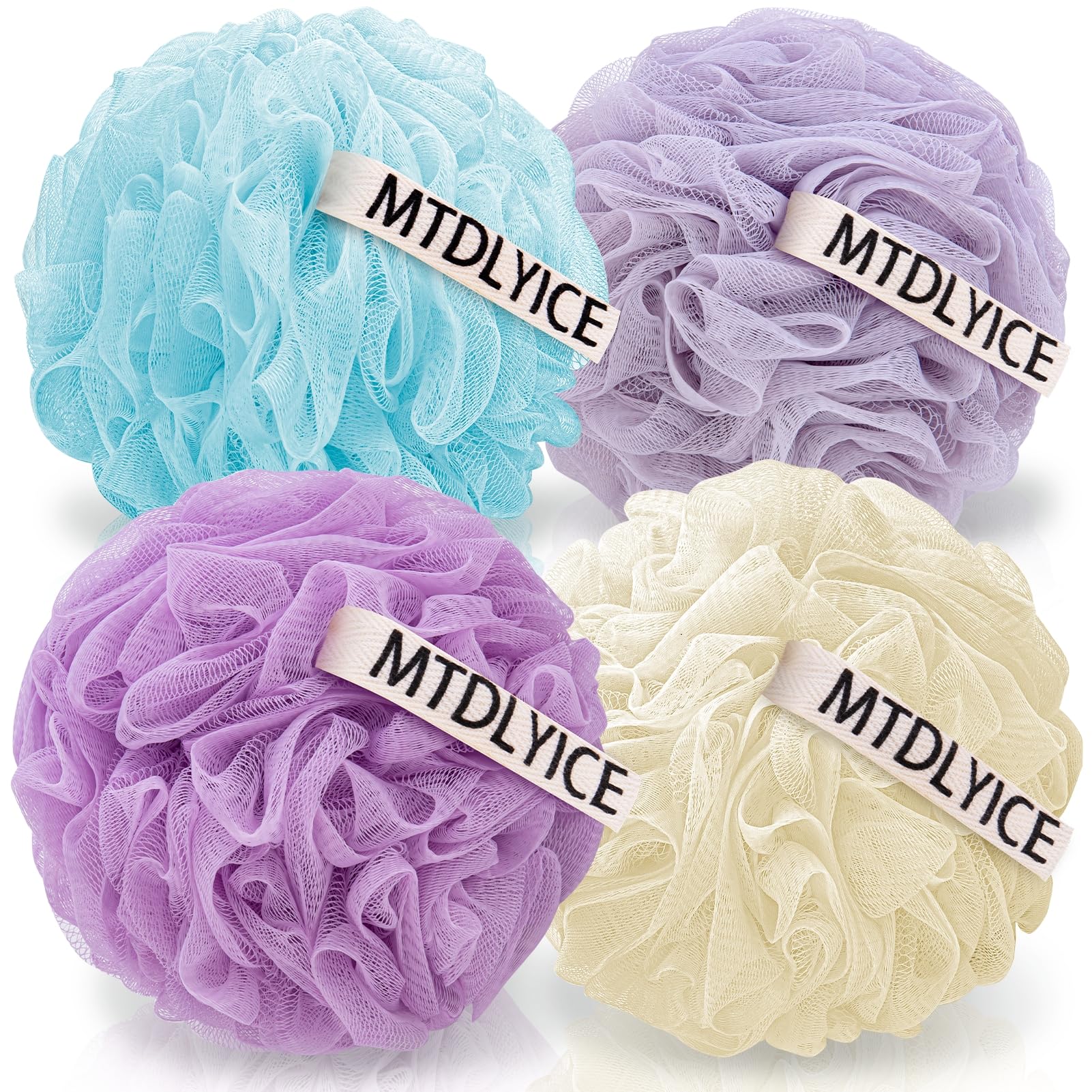 MTDLYICE lufa XXL lavanda espumosa para limpieza suave y profunda