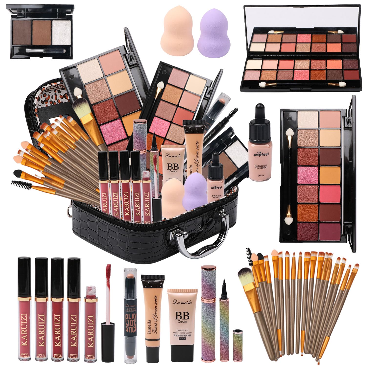 MTDXILTAI makeup bag inside shows organized storage for on-the-go touch-ups.