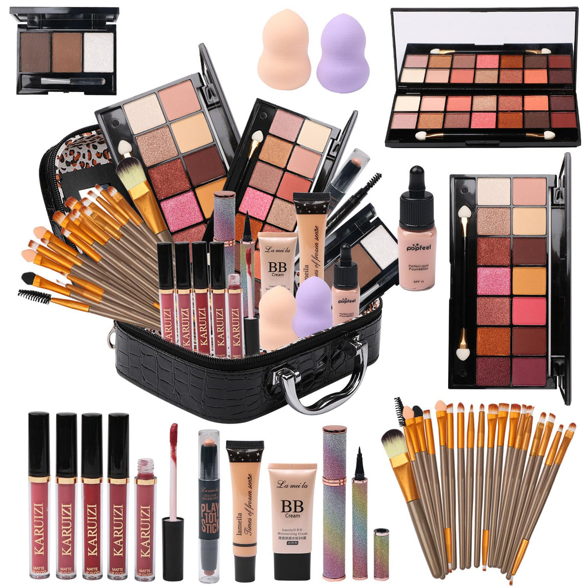 MTDXILTAI makeup bag inside shows organized storage for on-the-go touch-ups.