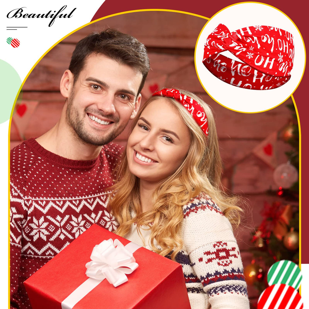 MTLEE Santa Claus pattern headband offers playful holiday accent for events.