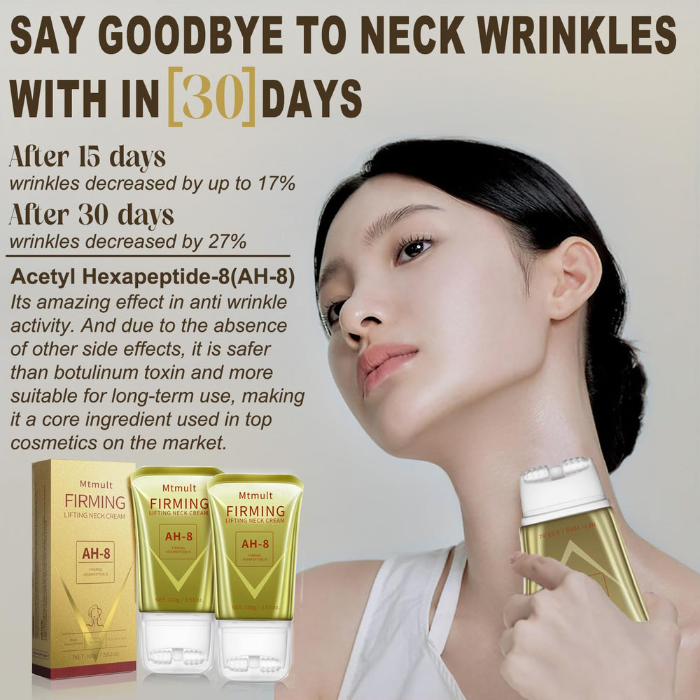 Mtmult AH-8 neckline application demonstrates smooth upward massage